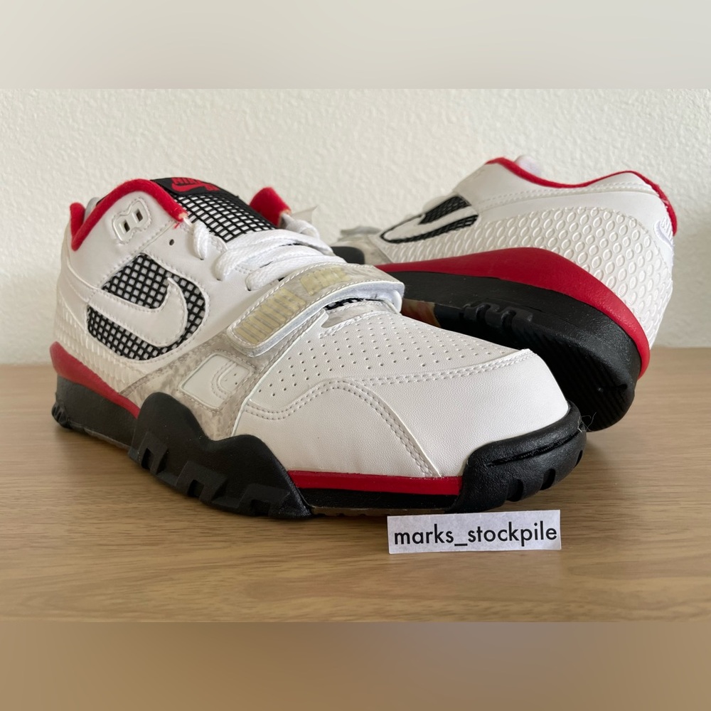 2007 NIKE SB AIR TRAINER 2 SUPREME WHITE FIRE RED 317646-111 Men Sz 10.5 DS NIB